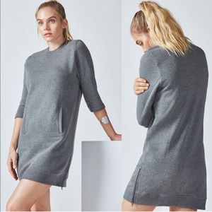 Fabletics Elena grey sweatshirt fleece dress